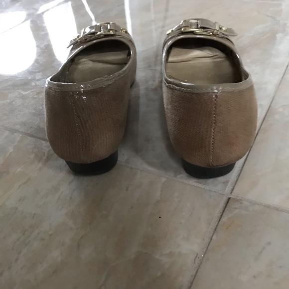 Tan Flats with Gold Buckle - Picture 3 of 4